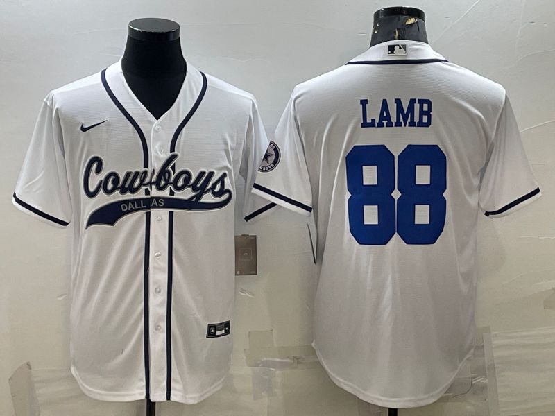 Men Dallas Cowboys #88 Lamb White Nike Co branded NFL Jerseys